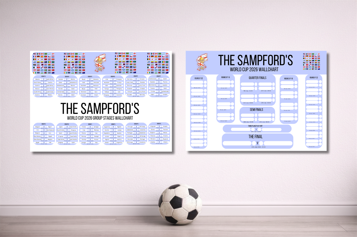 World cup 2026 wall chart planner - pastel