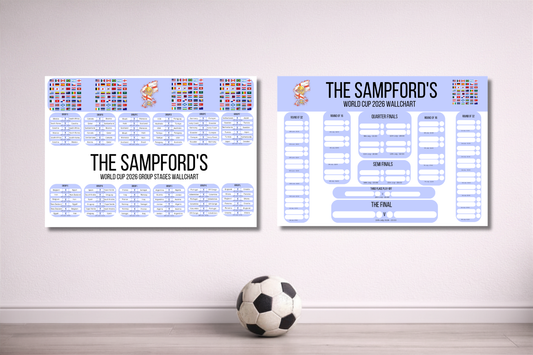 World cup 2026 wall chart planner - pastel