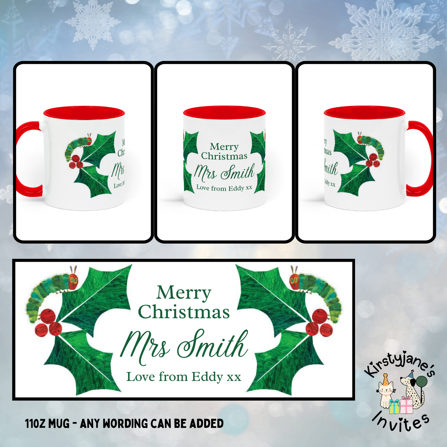 Guess how much I love you teachers carer TA nursery assistant mug chirstmas gift