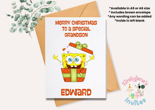 Christmas greetings card Spongebob Squarepants