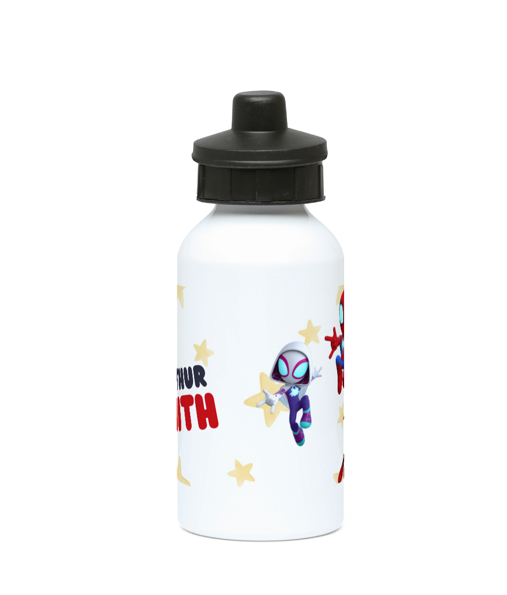 Personalised 400ml Aluminium drinks bottle spidey and his amazing friends