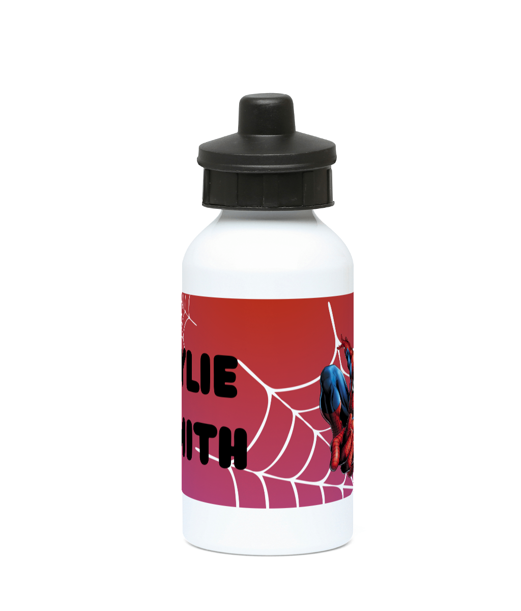 Personalised 400ml Aluminium drinks bottle Spiderman