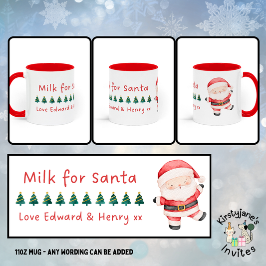 Milk for Father Christmas Santa Claus mug christmas eve gift