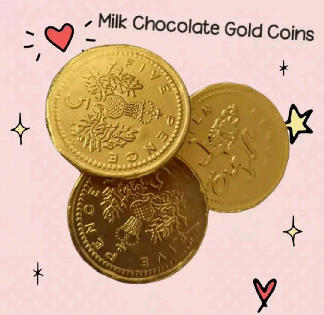 Personalised chocolate coins birthday party favours mens womens adults teenager 13 16 18 21 30 40 50 60 70 80