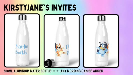 Personalised 500ml Stainless steel drinks bottle bluey bingo