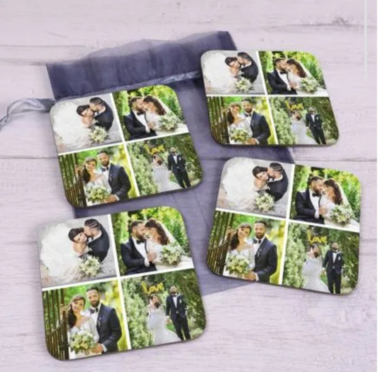 Personalised coasters with your own photo x 4